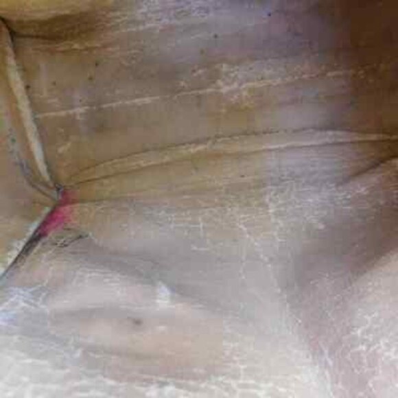 Vintage GUCCI Tan Monogram Canvas Leather Trim Spell-Out Logo Satchel - Picture 10 of 12